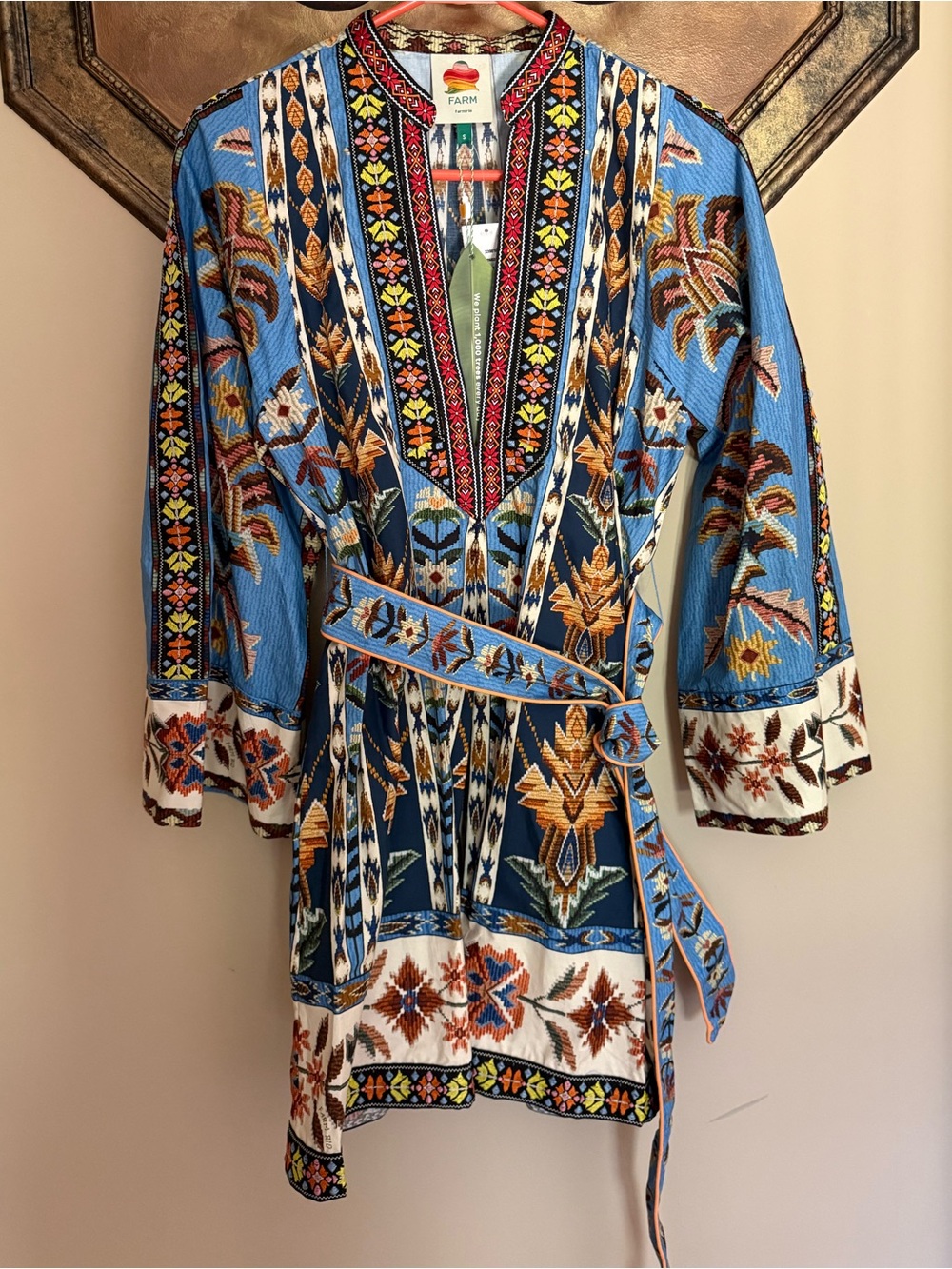 FARM Rio | Embroidered Tapestry Mini Dress (NWT) - Picture 10 of 13